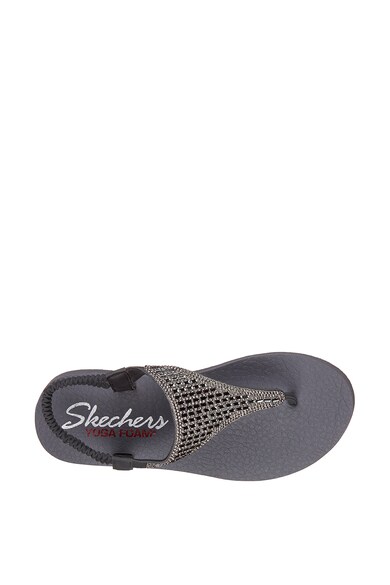 Skechers Sandale cu bareta separtoare si strasuri Meditation Rock Crown Femei
