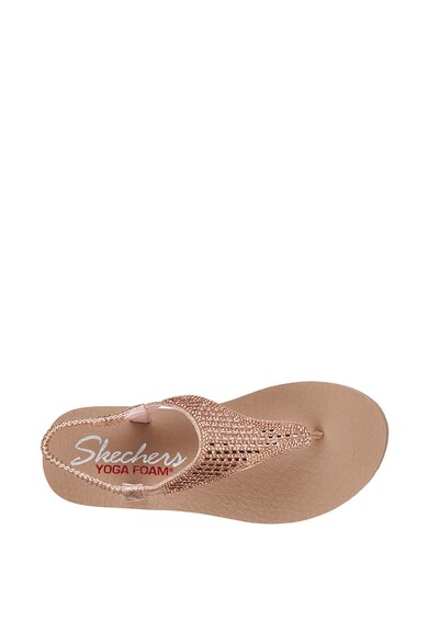 Skechers Sandale cu bareta separatoare si strasuri Meditation Rock Crown Femei