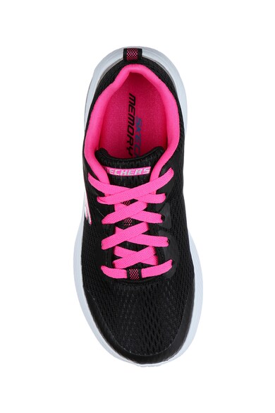 Skechers Pantofi sport de piele ecologica si material textil Dyna Air Jump Brights Fete