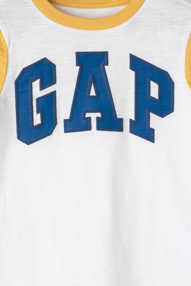 GAP Tricou cu imprimeu logo si colorblock Baieti