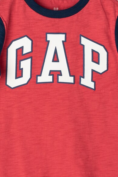 GAP Tricou cu imprimeu logo si colorblock Baieti