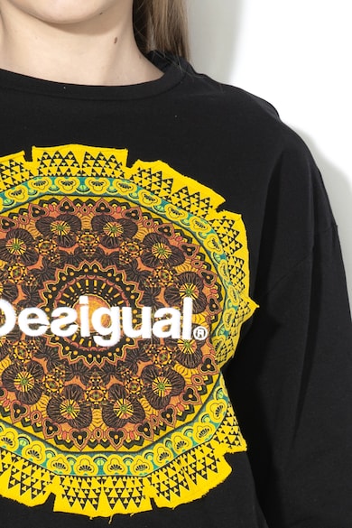 DESIGUAL Bluza sport cu imprimeu si detaliu cu funda Greve Femei