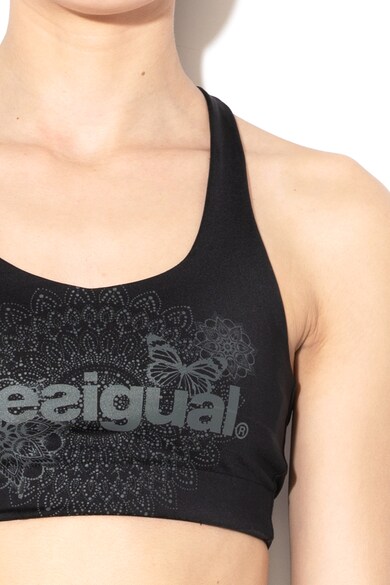 DESIGUAL Bustiera cu imprimeu logo, pentru fitness Femei