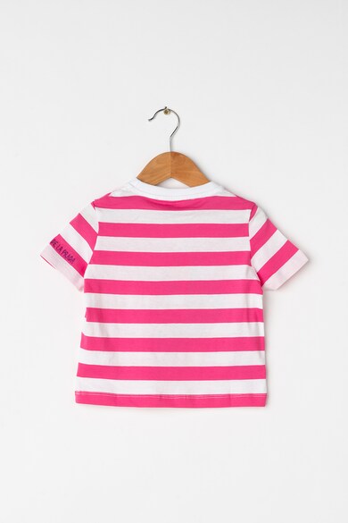 Agatha Ruiz de la Prada Tricou in dungi cu flori brodate cu aspect stralucitor Fete