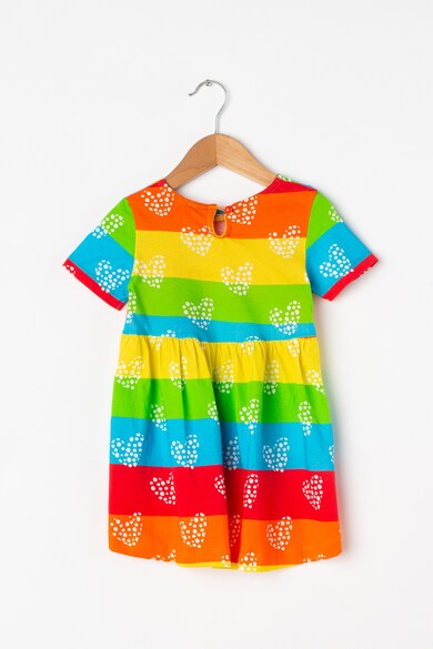 Agatha Ruiz de la Prada Rochie cu croiala in A si imprimeu grafic Rainbow Fete