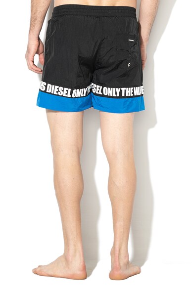 Diesel Pantaloni scurti de baie cu model colorblock si snur Wave Barbati