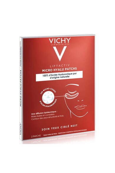 Vichy Plasturi antirid  LIFTACTIV Collagen Hyalu-Patches pentru zona ochilor 100% Acid Hialuronic, 1 Set x 2 plasturi Femei