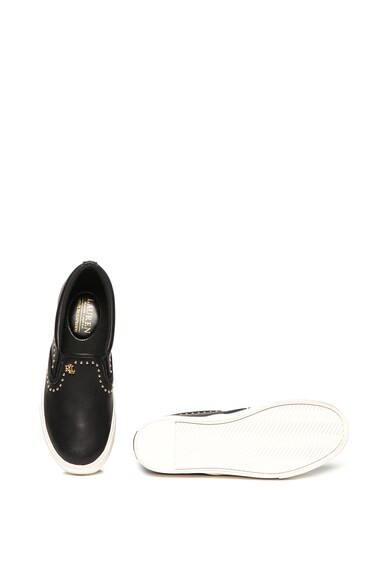 Lauren Ralph Lauren Pantofi slip-on de piele si material textil Ria Femei