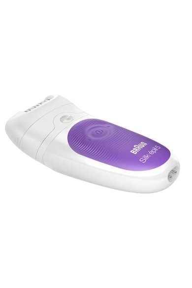 Braun Epilator  Silk-épil 5541 Wet&Dry, 28 pensete, Acumulator, Sistem de masaj, 4 accesorii, Mov/Alb Femei