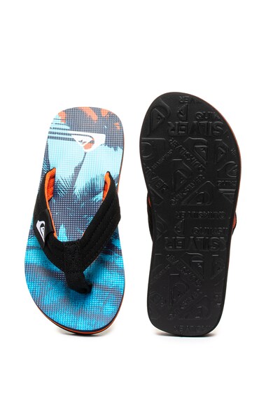 QUIKSILVER Papuci flip flop cu talpa interioara cu imprimeu Baieti