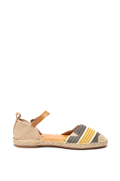 ROXY Sandale tip espadrile din material textil si piele ecologica, cu dungi Rosalie Femei