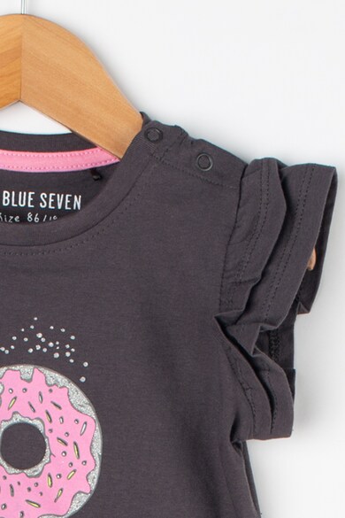 Blue Seven Tricou cu imprimeu si maneci cu volane Fete