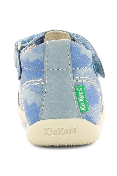 Kickers kids Sandale de piele nabuc cu model camuflaj Fete