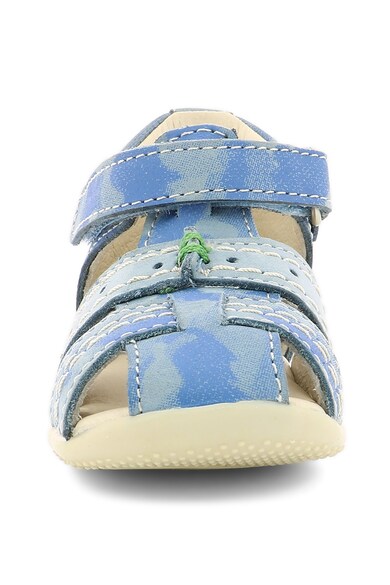 Kickers kids Sandale de piele nabuc cu model camuflaj Baieti