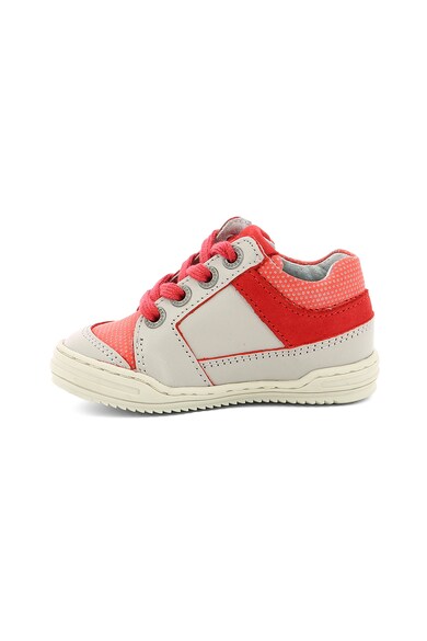 Kickers kids Pantofi sport de piele, cu detalii contrastante Fete