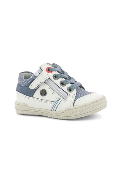 Kickers kids Pantofi sport de piele, cu detalii contrastante Fete