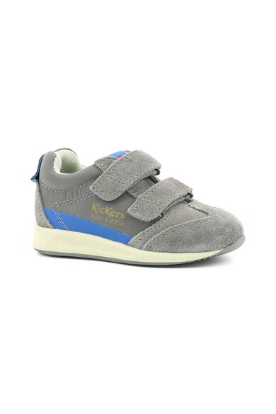 Kickers kids Pantofi sport cu insertii de piele intoarsa Fete