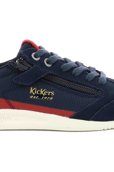 Kickers kids Pantofi sport cu insertii de piele intoarsa Fete