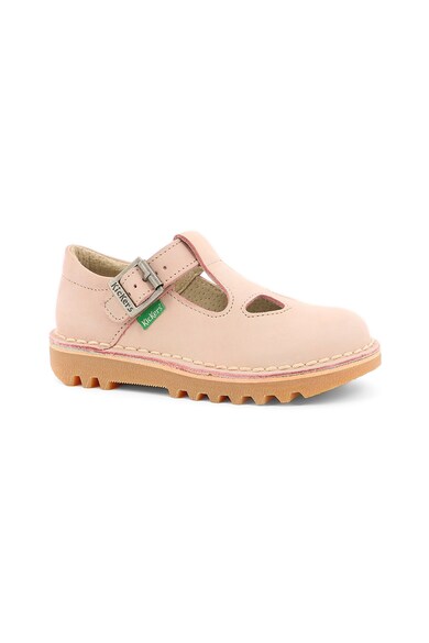 Kickers kids Pantofi de piele nabuc, cu detalii perforate Fete