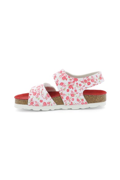 Kickers kids Sandale de piele ecologica, cu model floral Fete