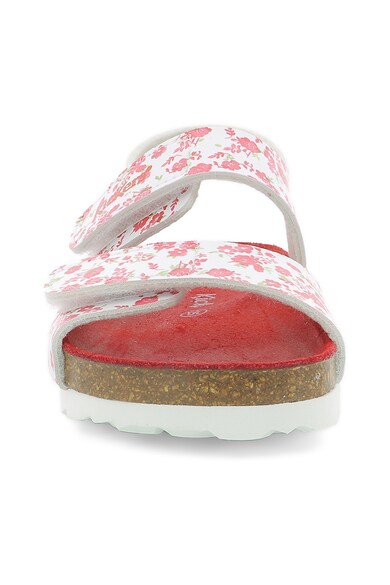 Kickers kids Sandale de piele ecologica, cu model floral Fete