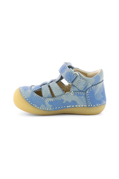 Kickers kids Pantofi de piele, cu velcro si decupaje Fete