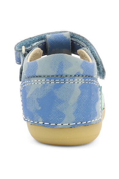 Kickers kids Pantofi de piele, cu velcro si decupaje Fete