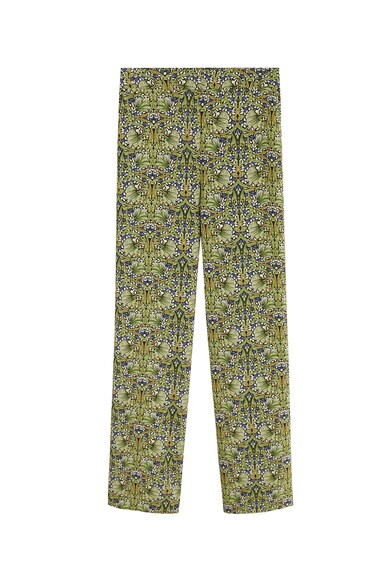 Mango Pantaloni cu talie inalta si imprimeu floral Leonie Femei