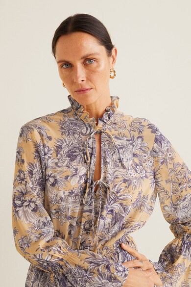 Mango Bluza vaporoasa cu model floral Binki Femei