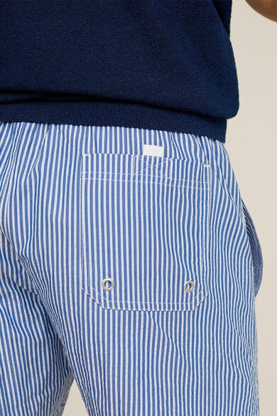 Mango Pantaloni scurti de baie cu model in dungi si snur Seerblue Barbati