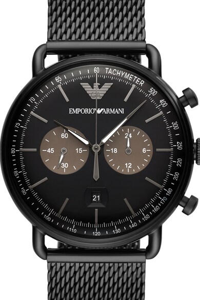 Emporio Armani Aviator chrono karóra hálós fémszíjjal férfi