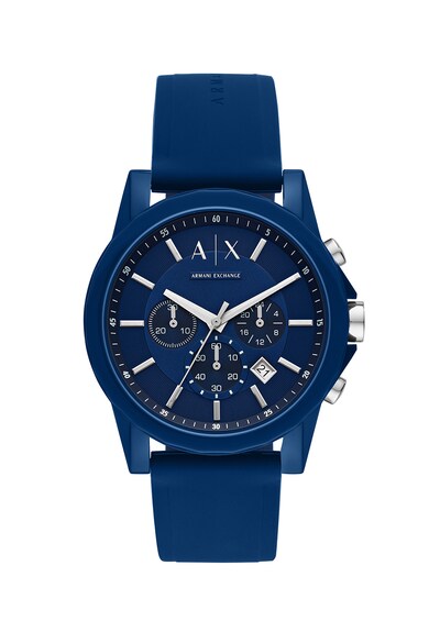 ARMANI EXCHANGE Outer Banks chrono karóra szilikonszíjjal férfi