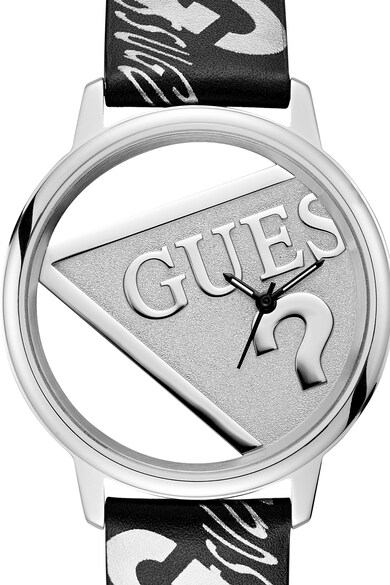 Guess Originals Ceas unisex cu o curea de piele si imprimeu logo Barbati