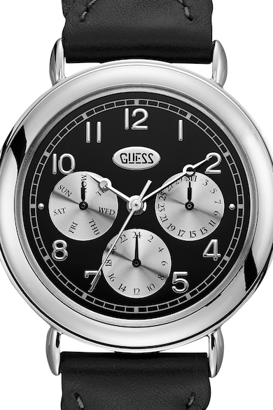 Guess Originals Ceas unisex cu functii multiple si curea de piele impletita Femei