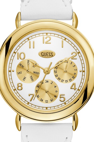 Guess Originals Ceas unisex cu functii multiple si curea de piele impletita Femei