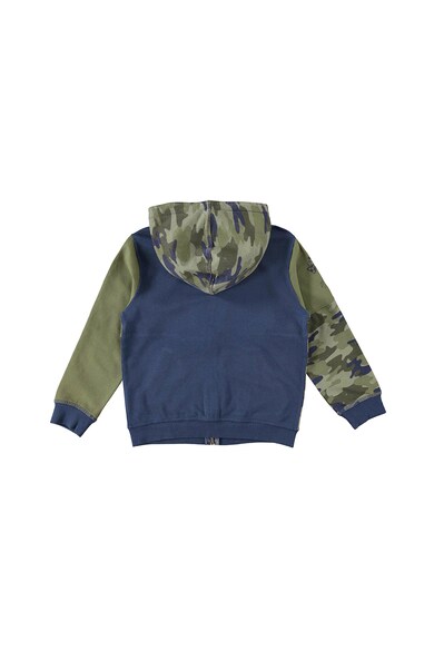 iDO Kids Hanorac cu fermoar, model colorblock si imprimeu camuflaj Baieti