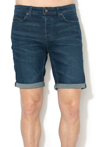 Only & Sons Pantaloni scurti foarte elastici de denim, cu terminatii pliabile Ply Barbati