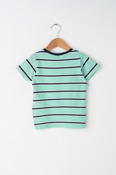 NAME IT Tricou din bumbac organic cu model in dungi si buzunar pe piept Faner Baieti