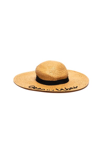 Pieces Bianka széles karimájú kalap feliratos rátéttel női