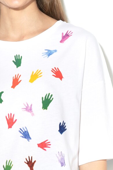 United Colors of Benetton Tricou lejer cu imprimeu grafic Femei