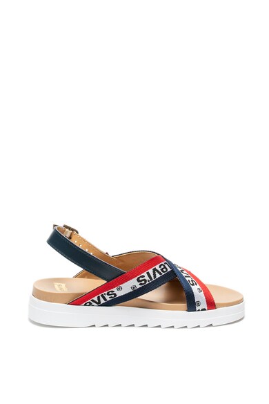 Levi's Sandale wedge din piele si material textil Femei