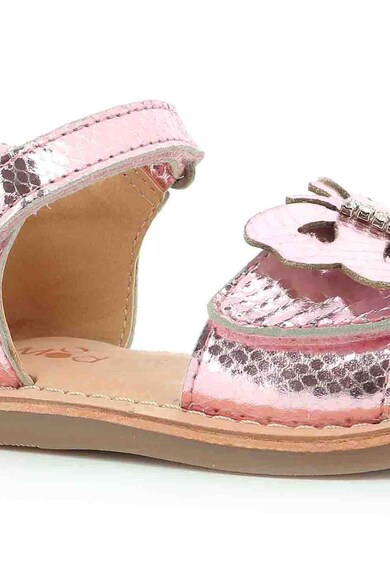 Mod8 kids Sandale de piele cu velcro si decoratii Merci Fete