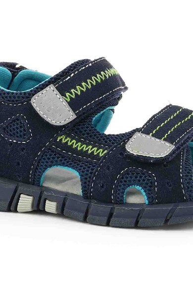 Mod8 kids Sandale de piele intoarsa, cu insertii din material textil Tribath, baieti, cu velcro, Bleumarin Baieti