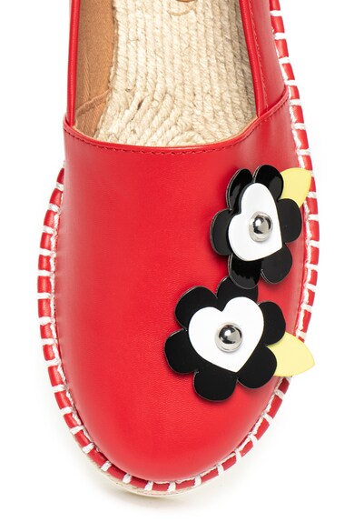Love Moschino Műbőr espadrille cipő virágos rátétekkel női