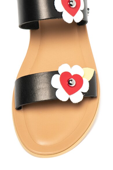 Love Moschino Sandale de piele cu aplicatii florale Femei