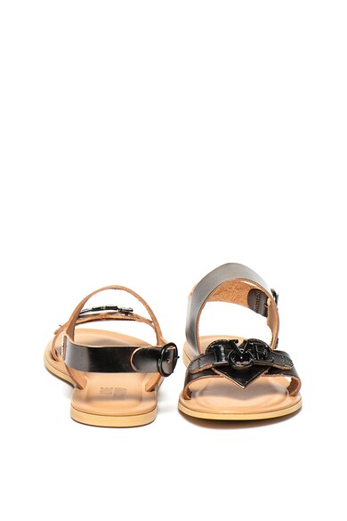 Love Moschino Sandale slingback de piele, cu aplicatie logo Femei