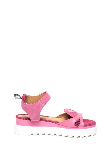 Love Moschino Sandale flatform de piele si piele intoarsa Femei