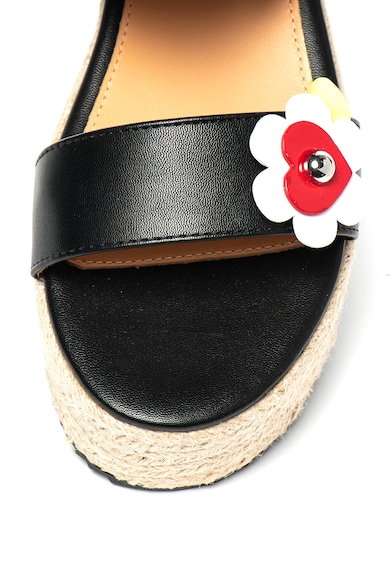 Love Moschino Sarokpántos espadrille szandál virágos rátéttel női