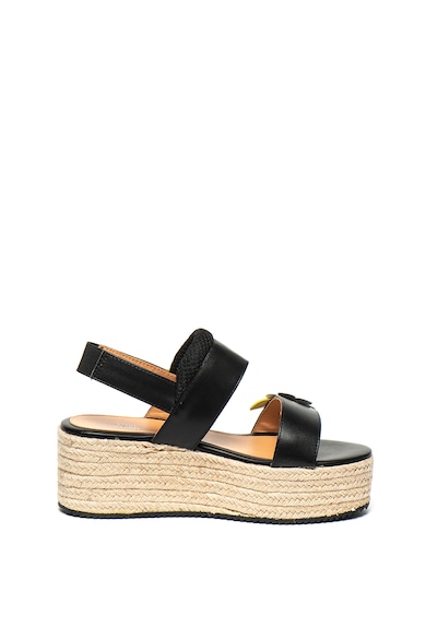 Love Moschino Sandale slingback tip espadrile cu aplicatii florale Femei