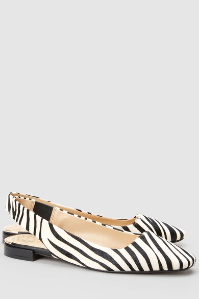 NEXT Pantofi slingback de piele cu par scurt, cu imprimeu zebra Femei